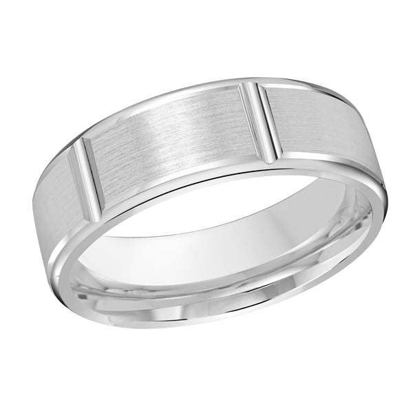 Euro Shaped Satin Grooved Band