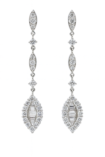 Baguette Marquise Dangle Earrings