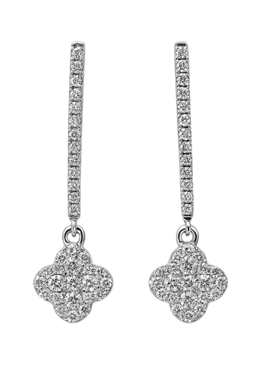 Diamond Clover Dangles