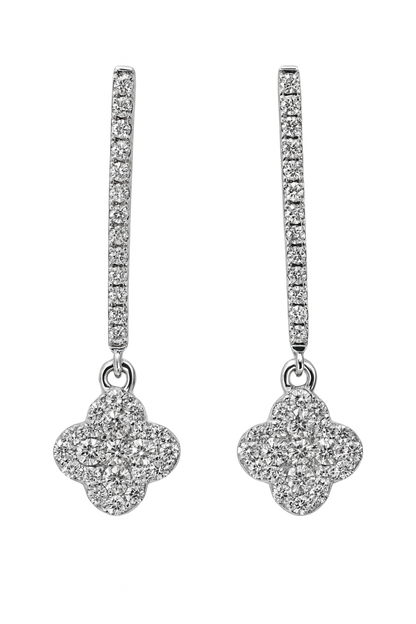 Diamond Clover Dangles