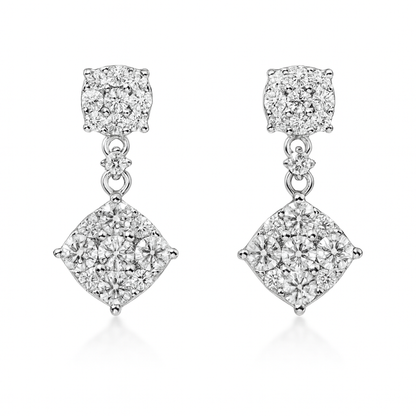Diamond Pave Dangle Earrings