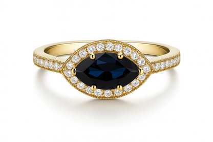 East-West Marquise Sapphire Ring