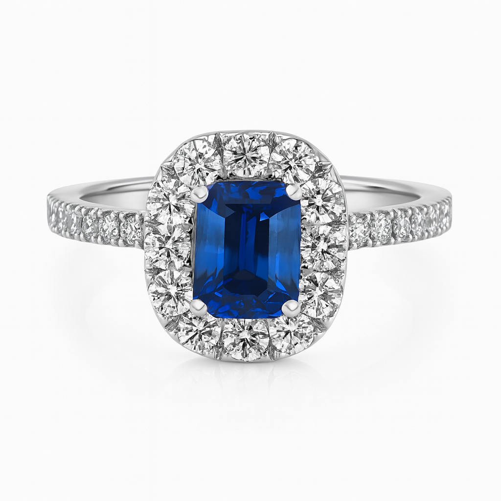 Emerald Cut Sapphire Ring