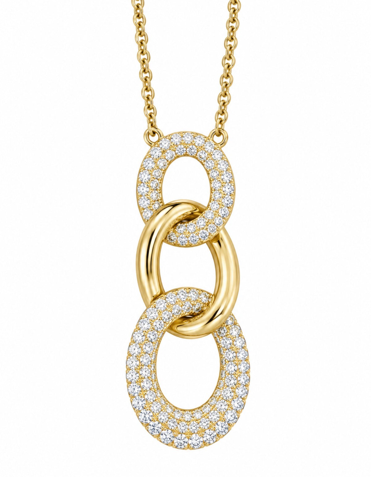 Pave Diamond Curb Link Necklace