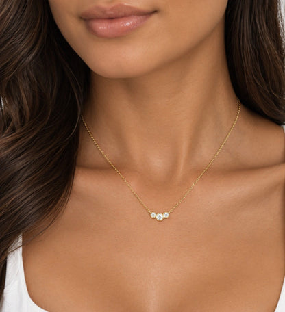 Three Stone Bezel Pendant