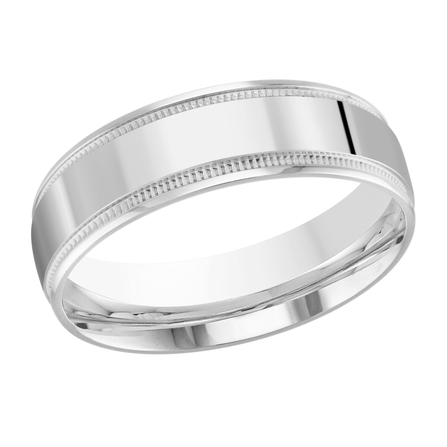 Rounded Milgrain Polished Band