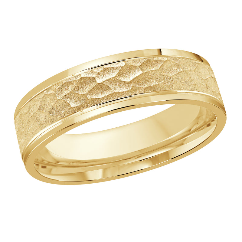 Yellow Gold Hammered Band