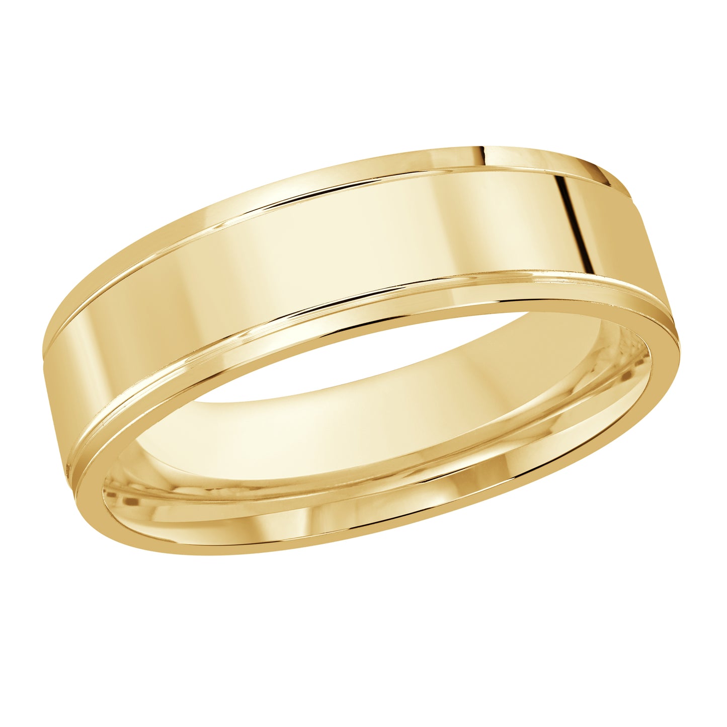 Mens Bright Polished Band