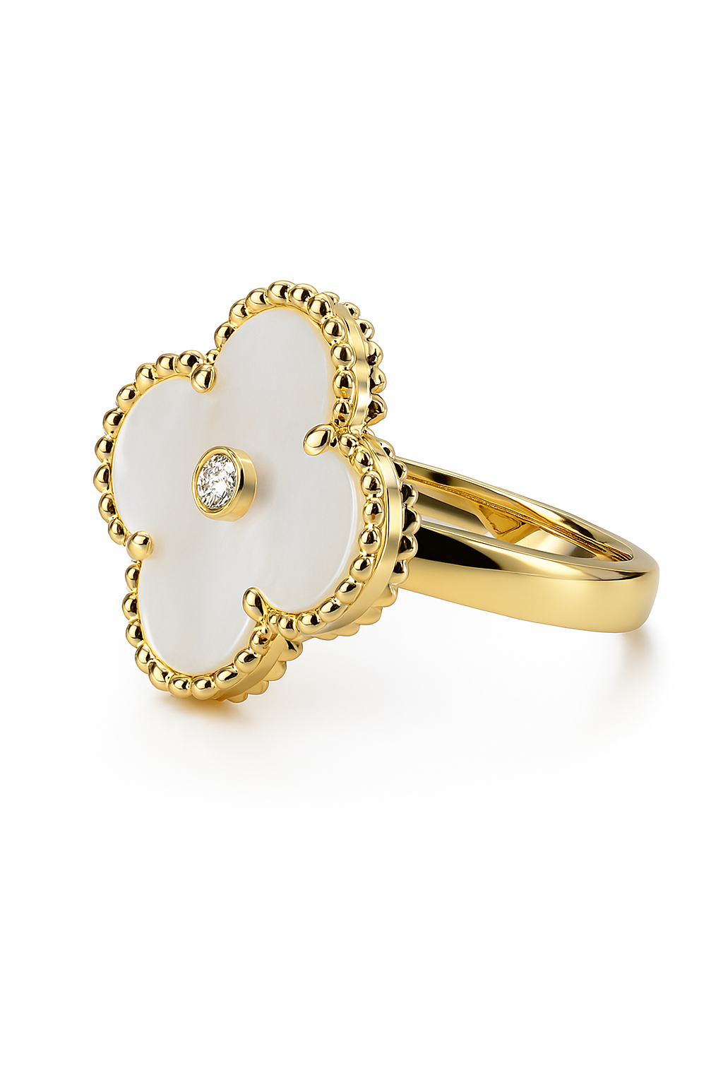Mother of Pearl Clover Ring