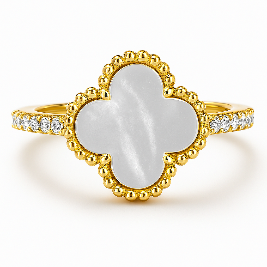 Mother of Pearl Clover Ring
