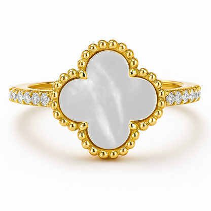 Mother of Pearl Clover Ring
