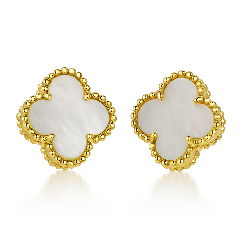 Mother of Pearl Clover Earrings