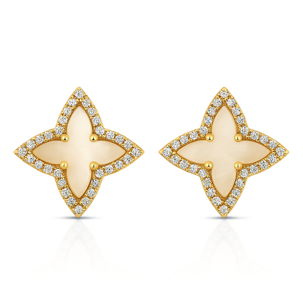 Mother of Pearl Star Earrings