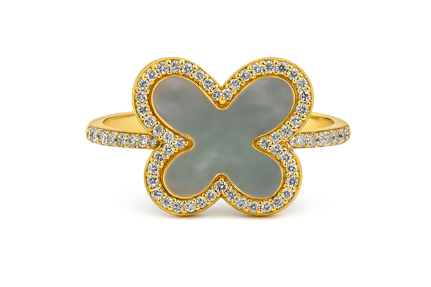 Mother of Pearl Butterfly Ring