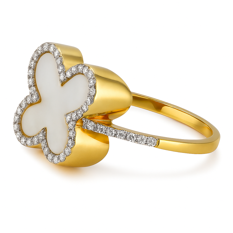 Mother of Pearl Butterfly Ring