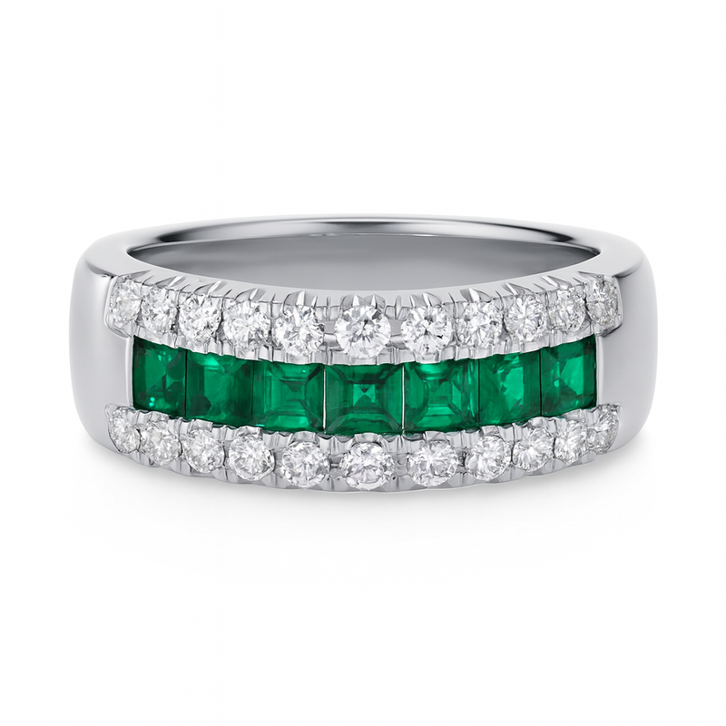 Emerald and Diamond Band
