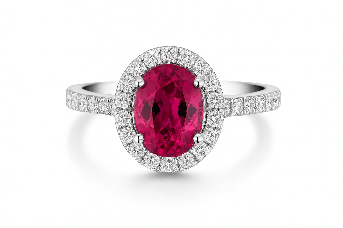 Oval Pink Tourmaline Ring