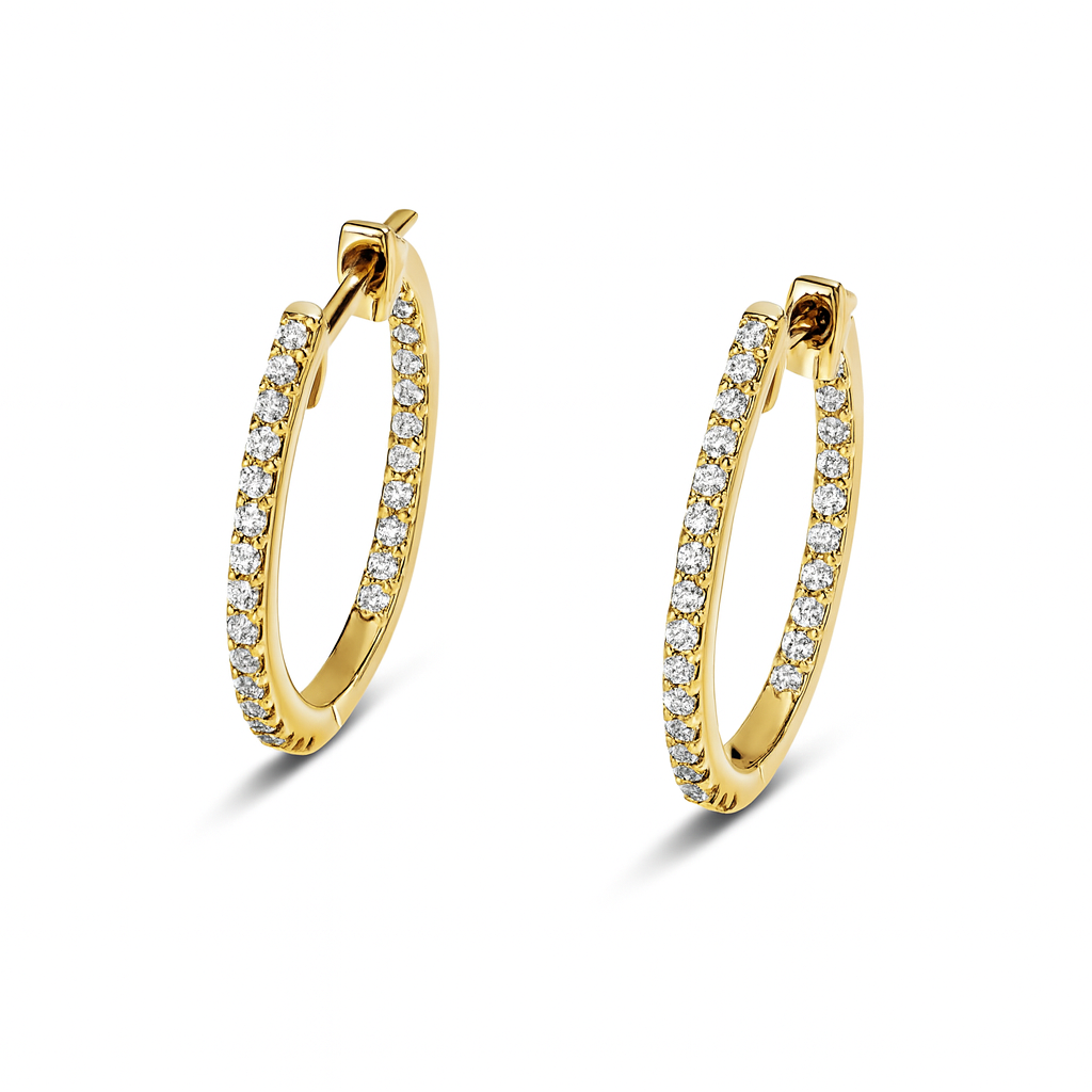 Yellow Gold In-Out Hoops