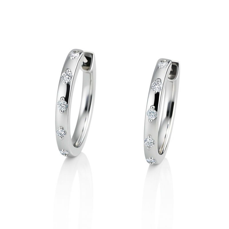 Spaced Diamond Huggies