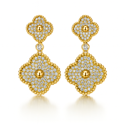 Diamond Clover Dangles