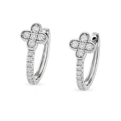 White Gold Clover Huggies