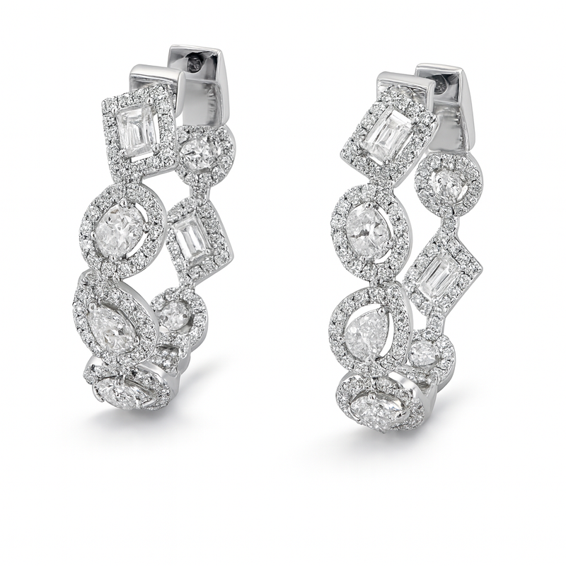 Multi-Shape Diamond Hoops