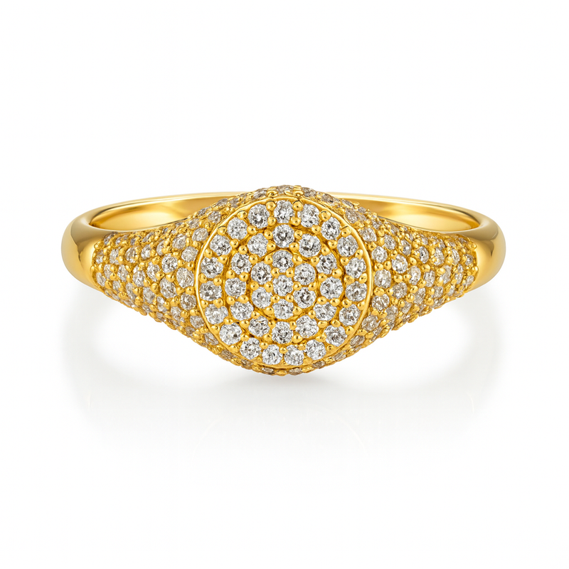 Pave Signet Ring