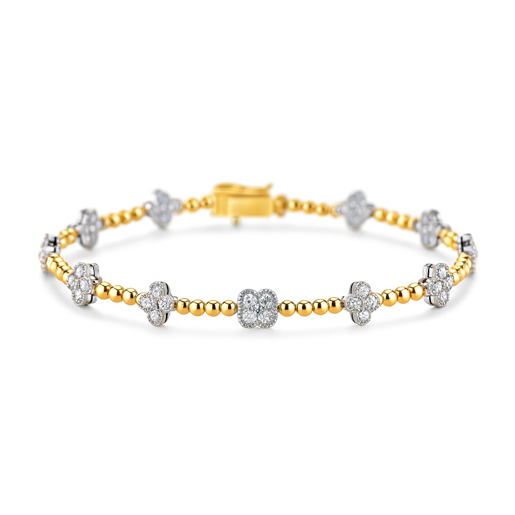 Clover Diamond Tennis Bracelet