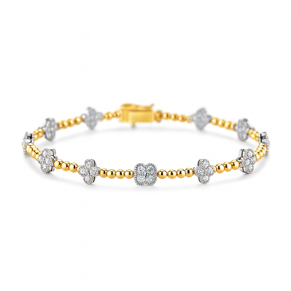 Clover Diamond Tennis Bracelet