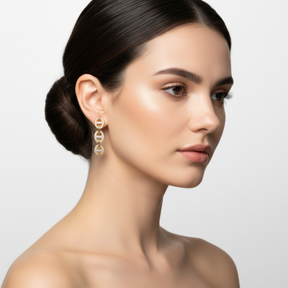 Diamond Anchor Link Hoops