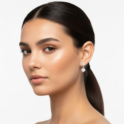 Diamond Pave Dangle Earrings