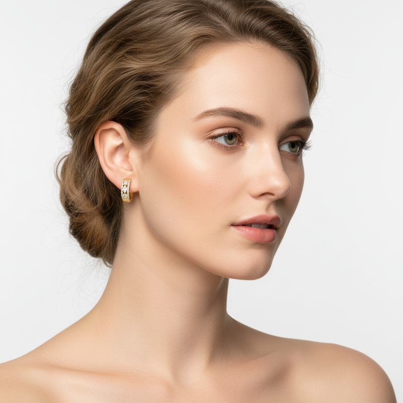 Fancy Shape Diamond Hoops