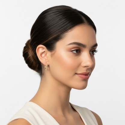 Yellow Gold In-Out Hoops