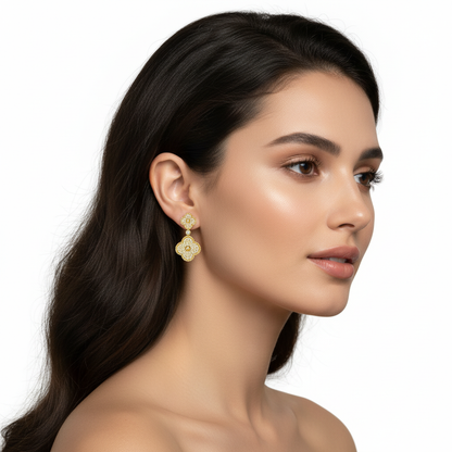 Diamond Clover Dangles
