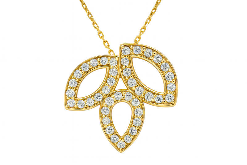 Diamond Lily Pendant