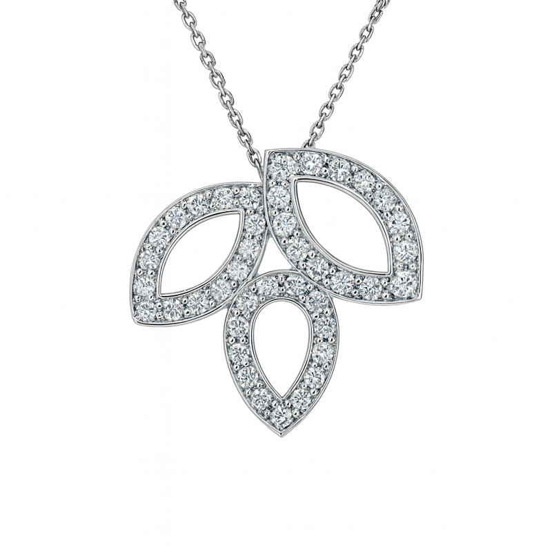 Diamond Lily Pendant