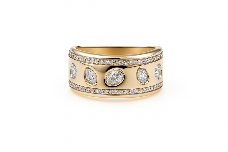 Multi Shape Diamond Band