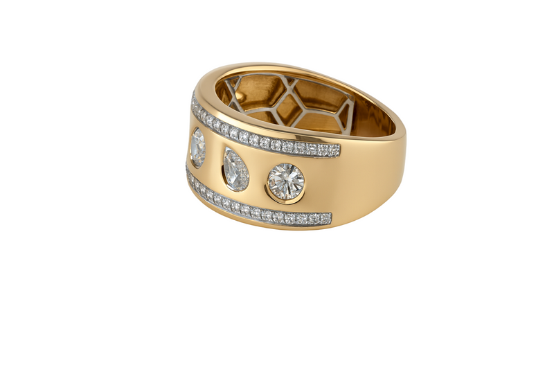 Multi Shape Diamond Band
