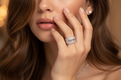 Baguette and Round Diamond Band