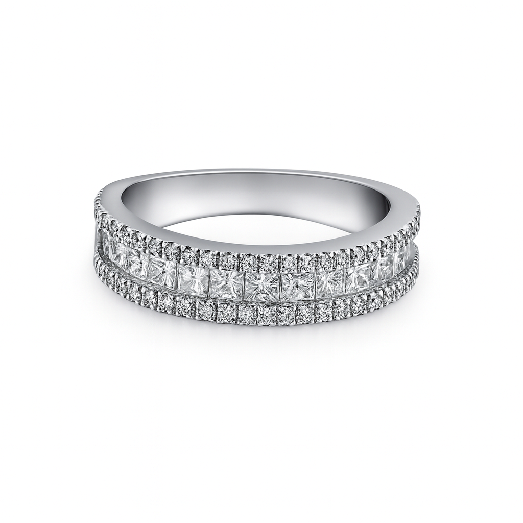 Princess Cut Diamond Band