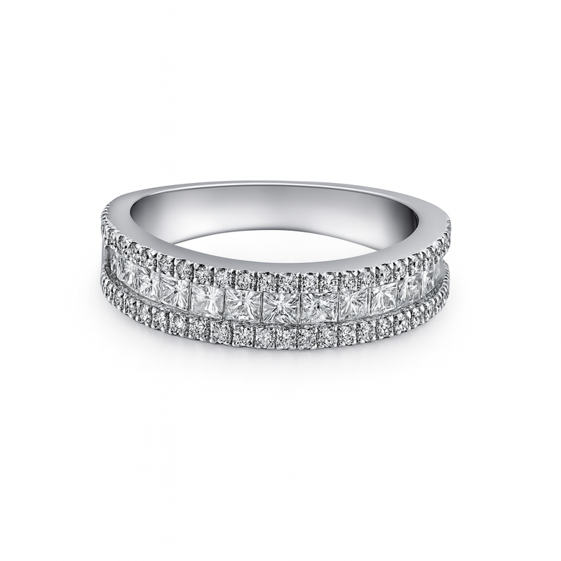 Princess Cut Diamond Band