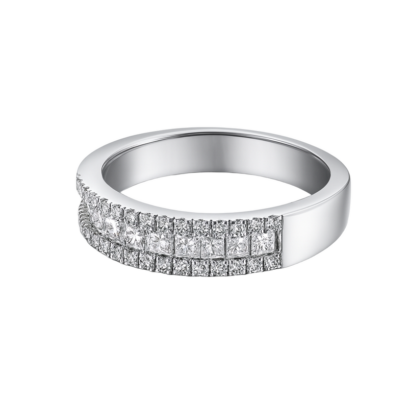 Princess Cut Diamond Band