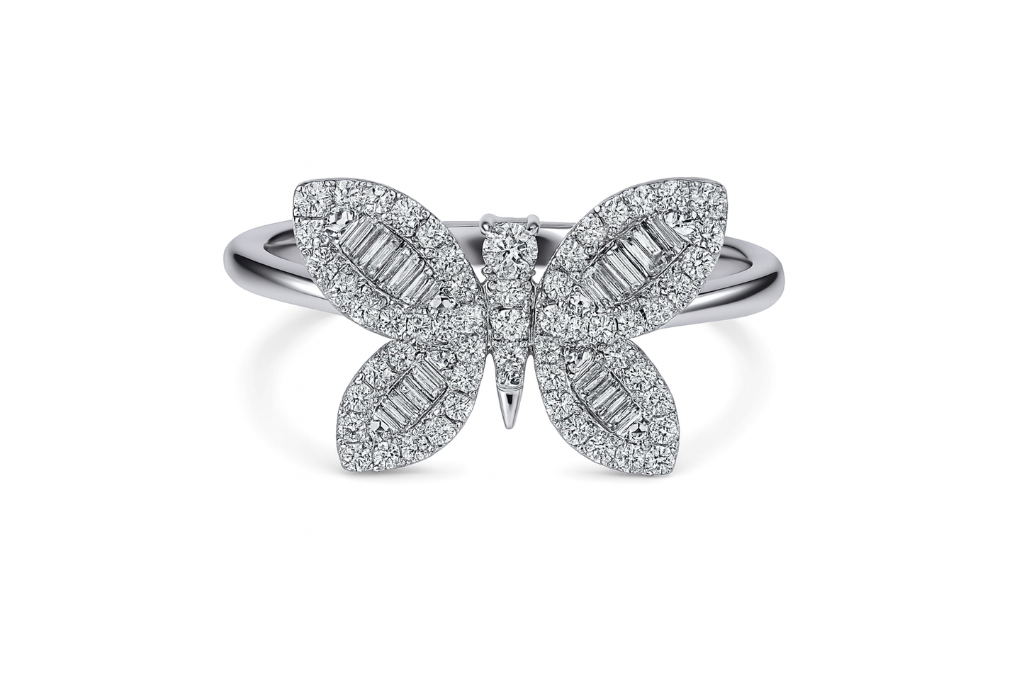 Baguette Butterfly Ring