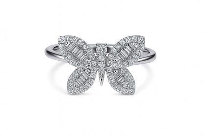 Baguette Butterfly Ring