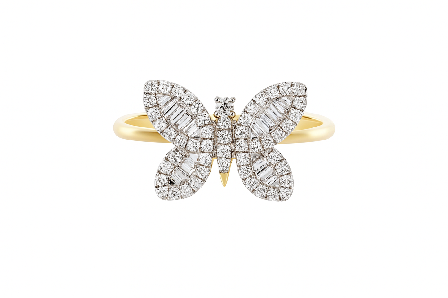 Baguette Butterfly Ring