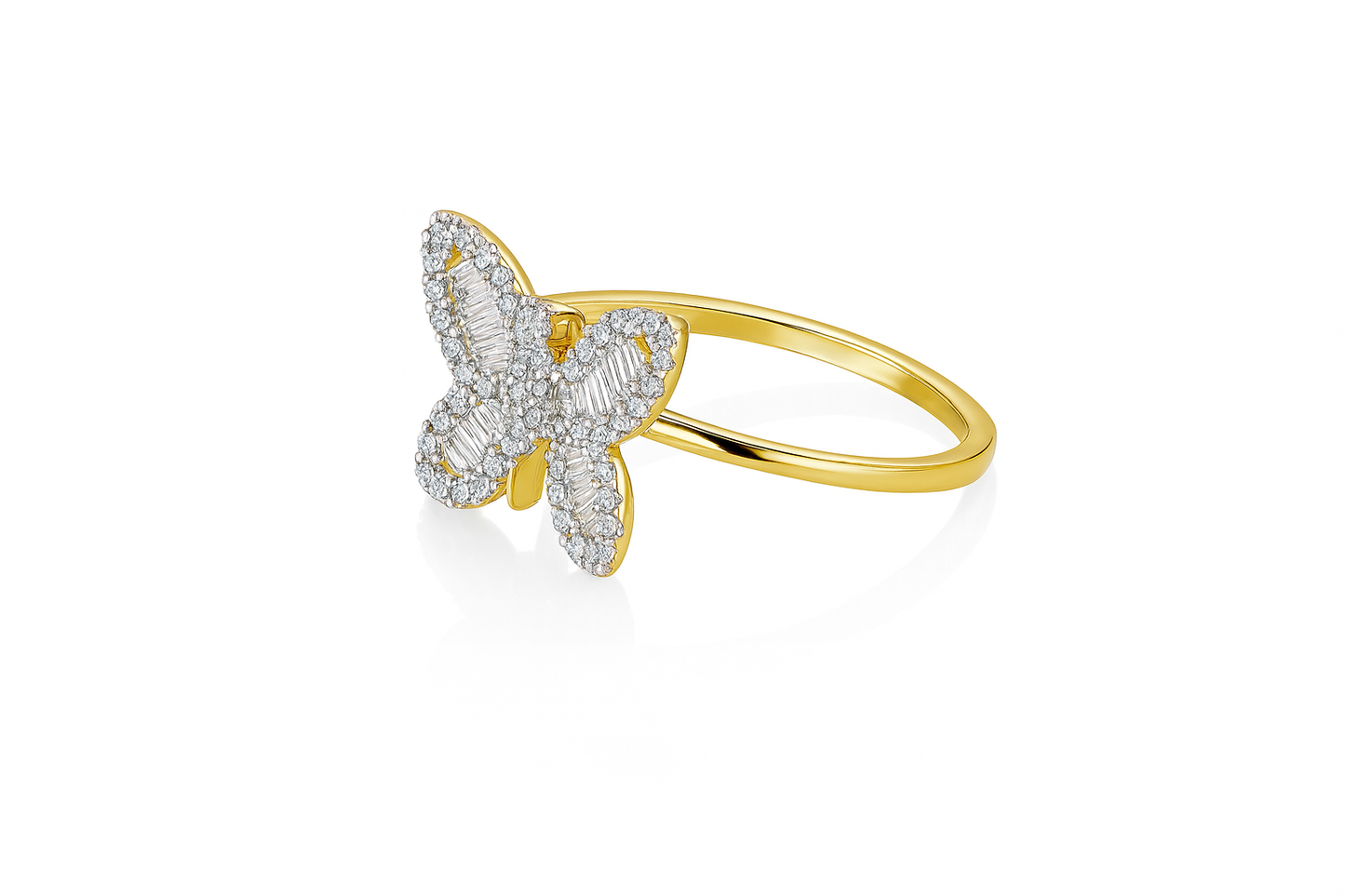 Baguette Butterfly Ring