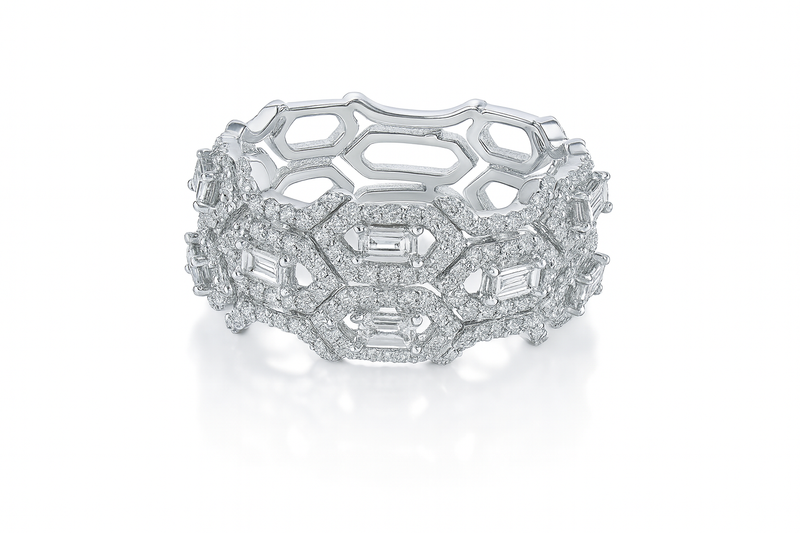 East West Baguette Diamond Fashion Band