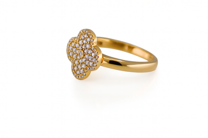 Pave Clover Ring