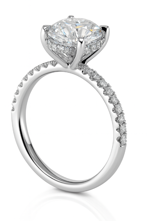 2.54ct Lab Grown Round Engagement Ring