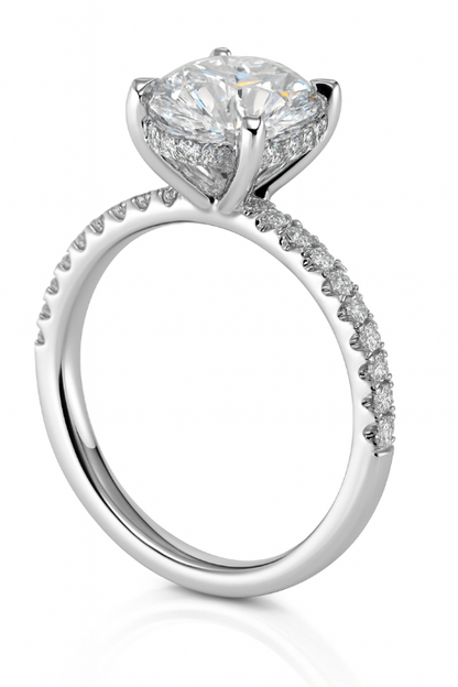 2.54ct Lab Grown Round Engagement Ring